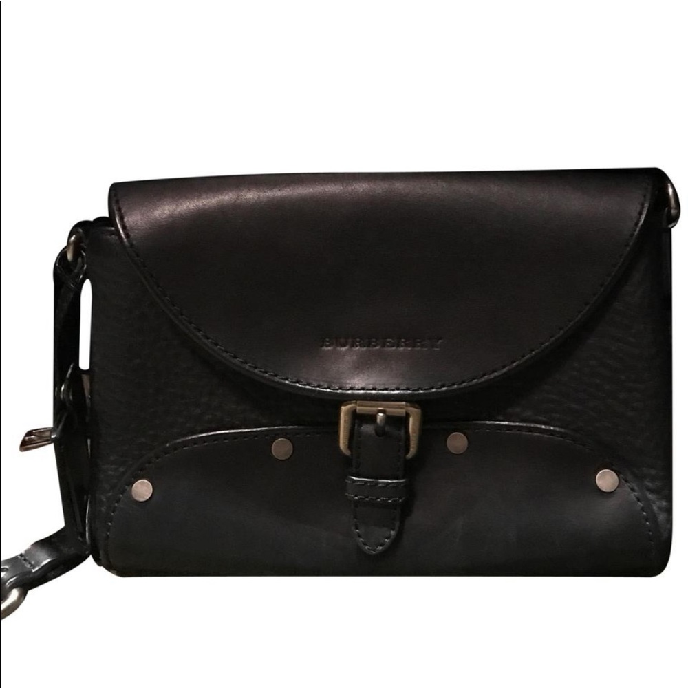 2014 black leather crossbody bag